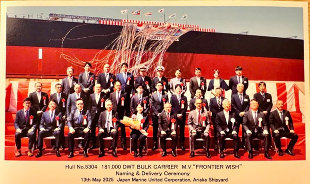 Lễ Bàn giao và Đặt tên Tàu "FRONTIER WISH" Tại Nhà máy đóng tàu JMU Ariake, Nhật bản